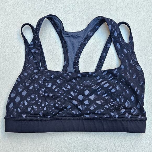 Lululemon Splendour Black Gray Sports Bra - Picture 1 of 10